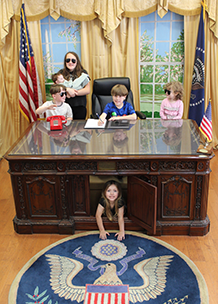 Photo of Haire Kids in Oval Office in DC - Thumbnail